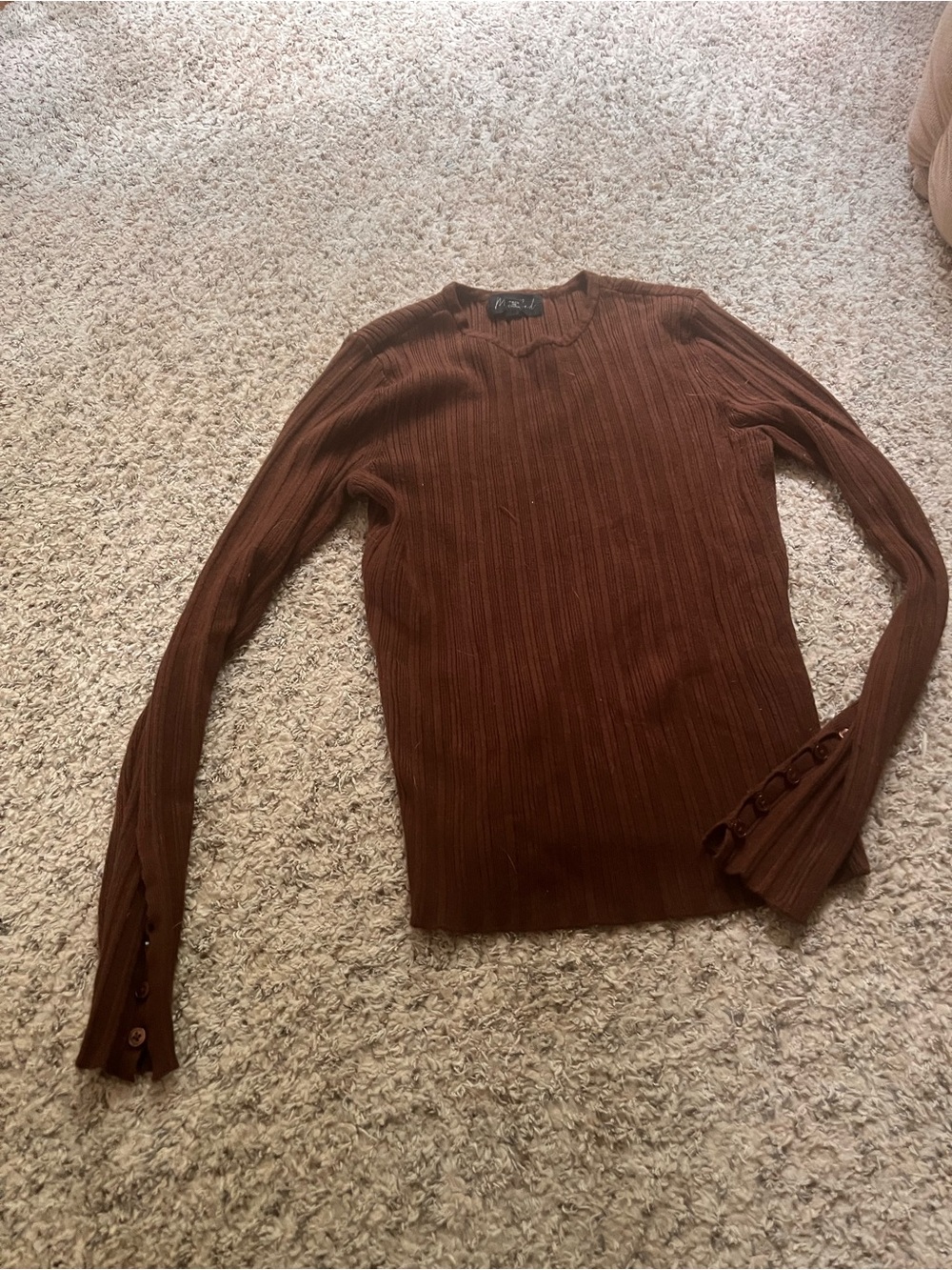 Brown long sleeve top